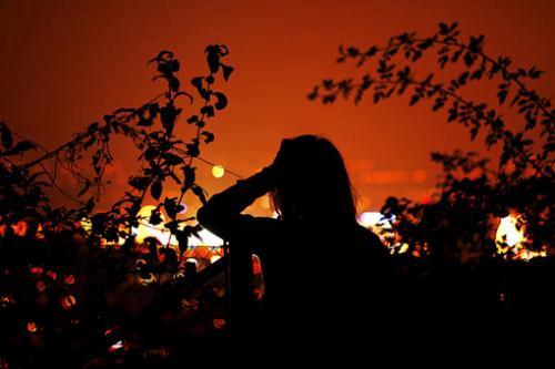 洪涯洞景區夜景